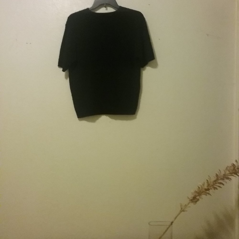 Vintage Pendleton Black 100% Cotton Cable Knit Sweater - Picture 6 of 13